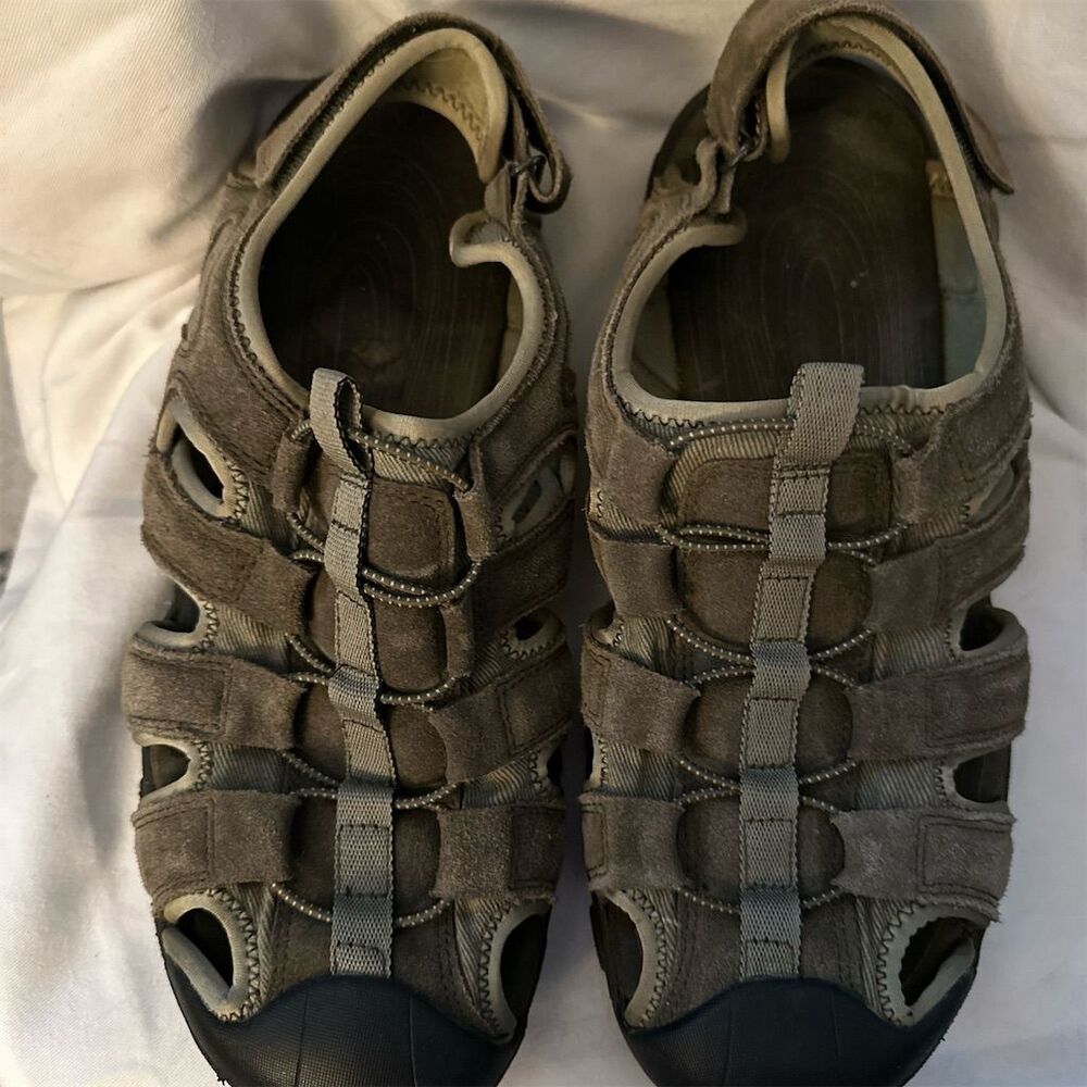 Skechers Men's Olive Green Outdoor Slip-On Sandals Size 12 Casual Summer